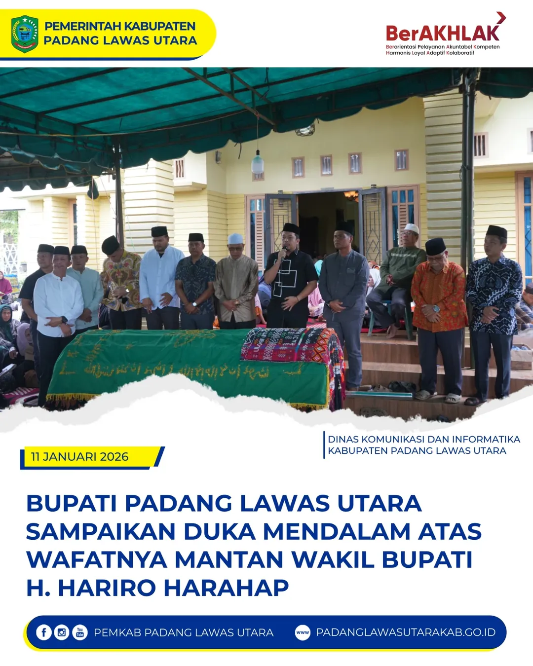 Mantan Bupati Padang Lawas Utara, H. Hariro Harahap Tutup Usia