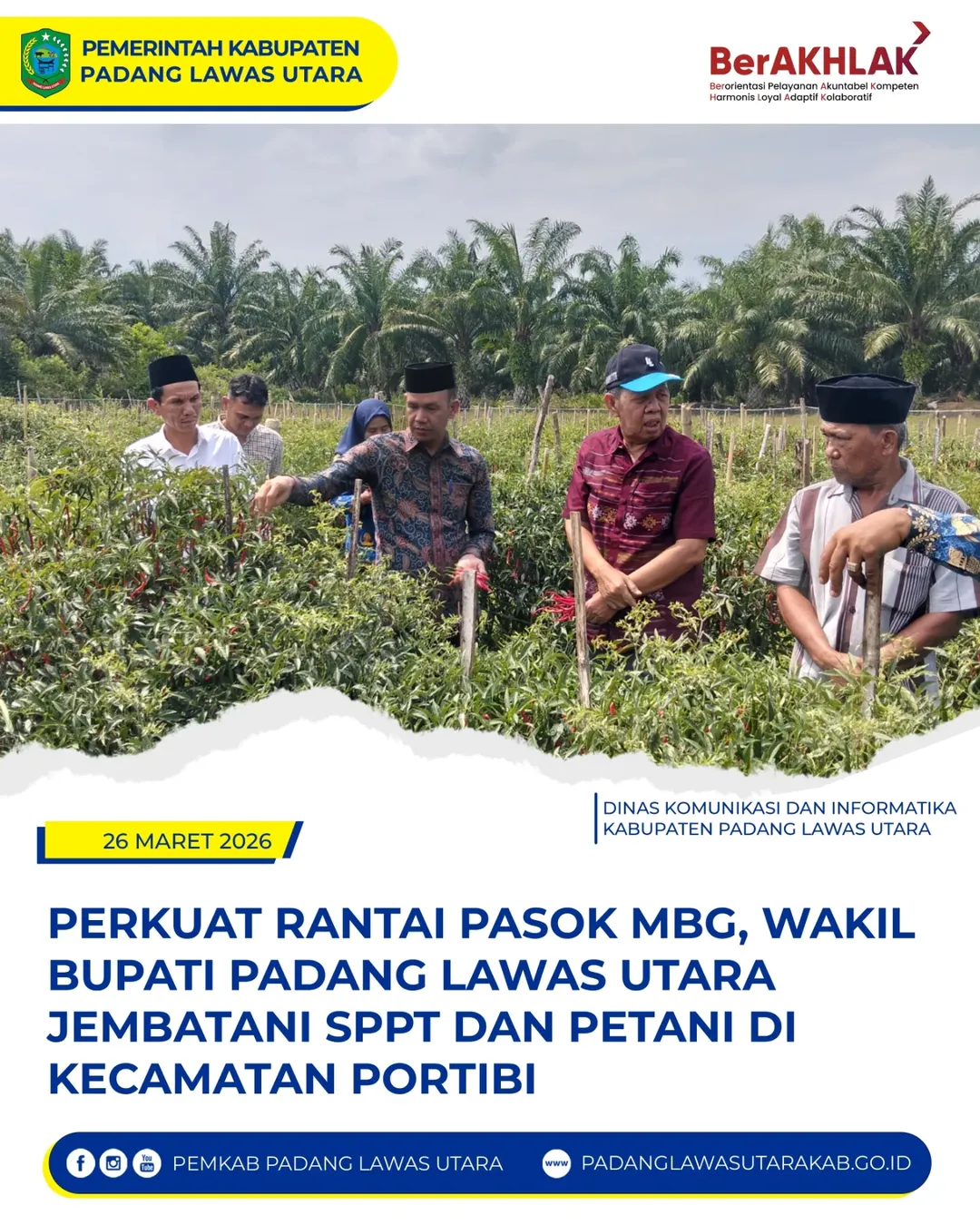 Perkuat Rantai Stok MBG, Wakil Bupati Padang Lawas Utara Jembatani SPPG dan Petani di Kecamatan Portibi
