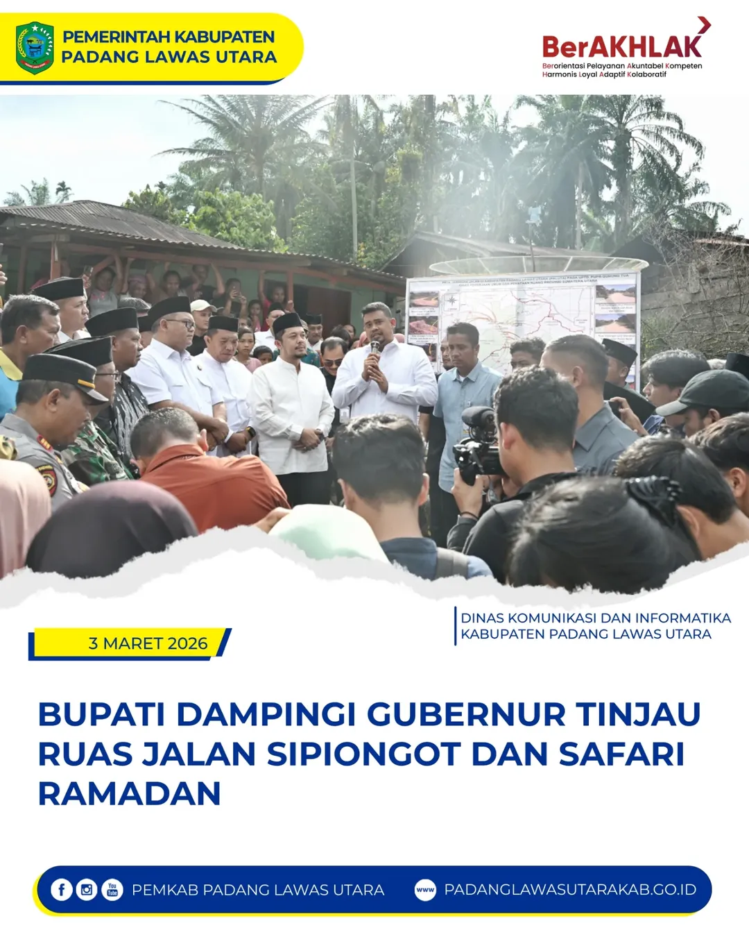 Safari Ramadhan Gubernur dan Wakil Gubernur Sumatera Utara di Masjid Al-Hasanah Jamiatus Siddiq Desa Sipiongot Kecamatan Dolok