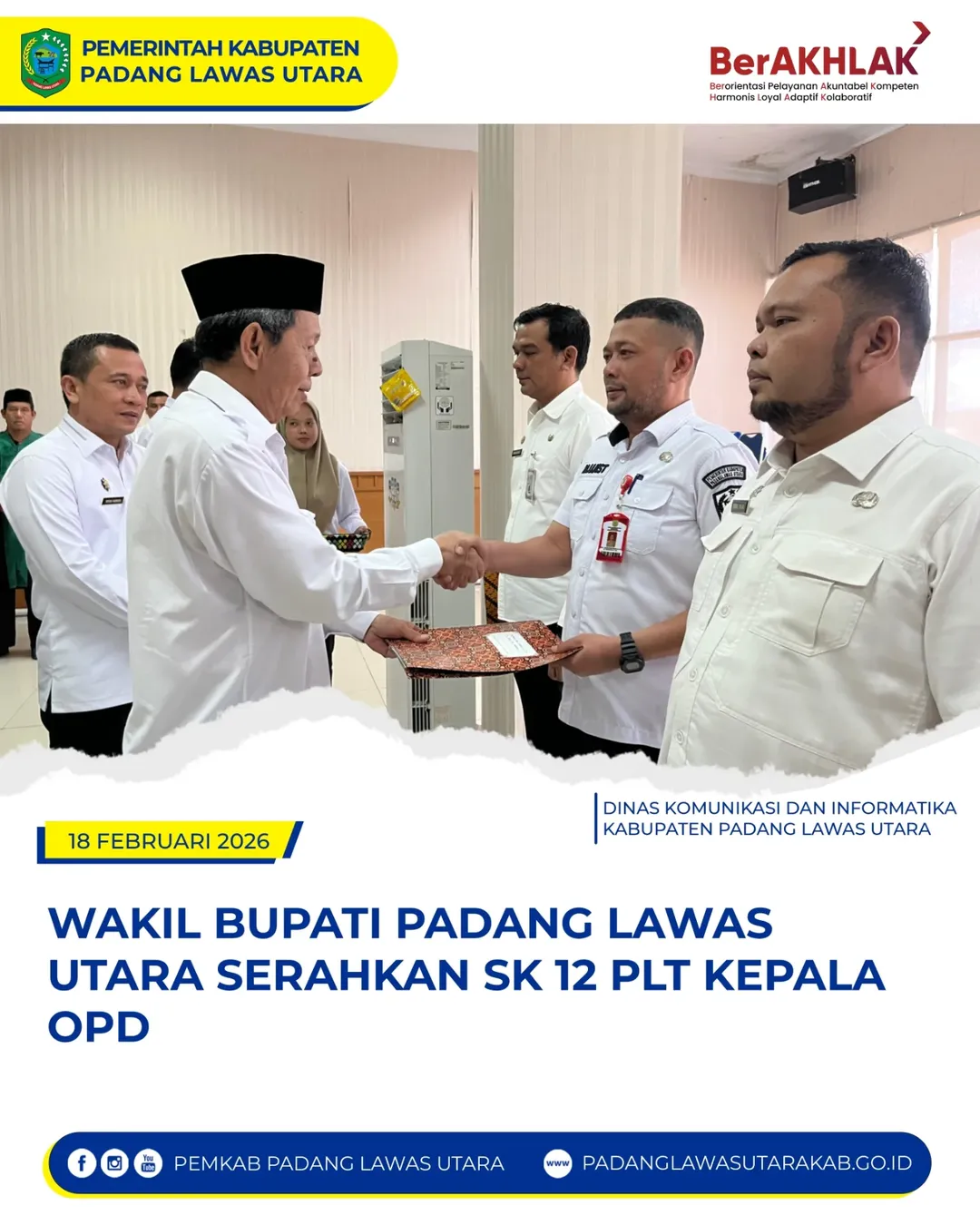 Penyerahan SK Pelaksana Tugas di Lingkungan Pemkab Padang Lawas Utara