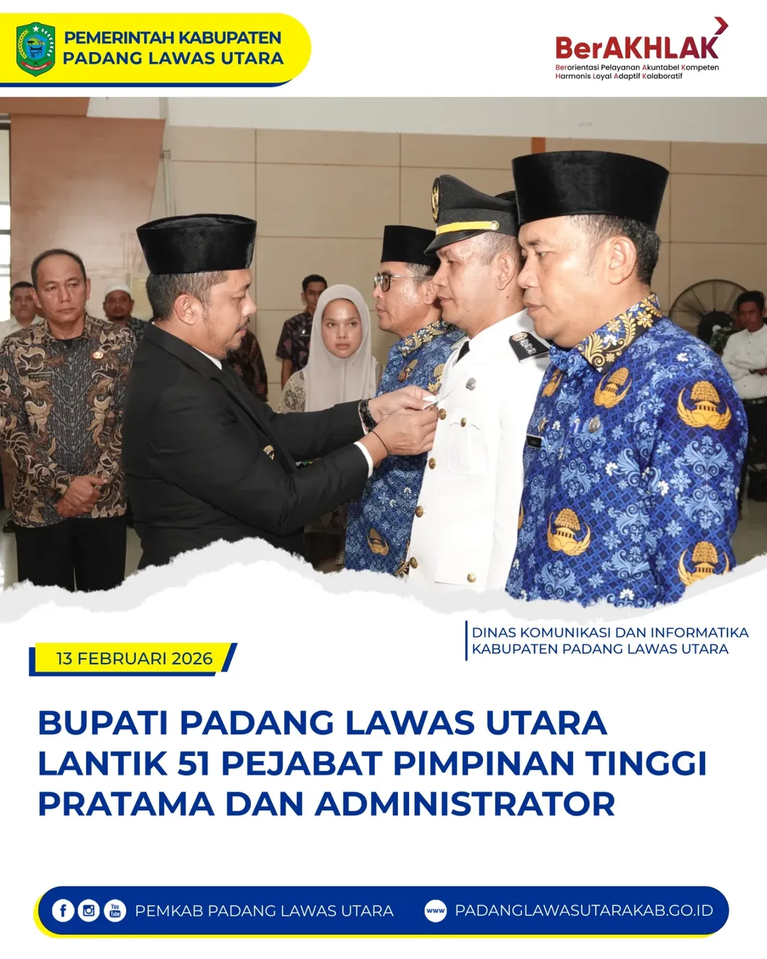 Pelantikan Pejabat Tinggi Pratama dan Pejabat Administrator