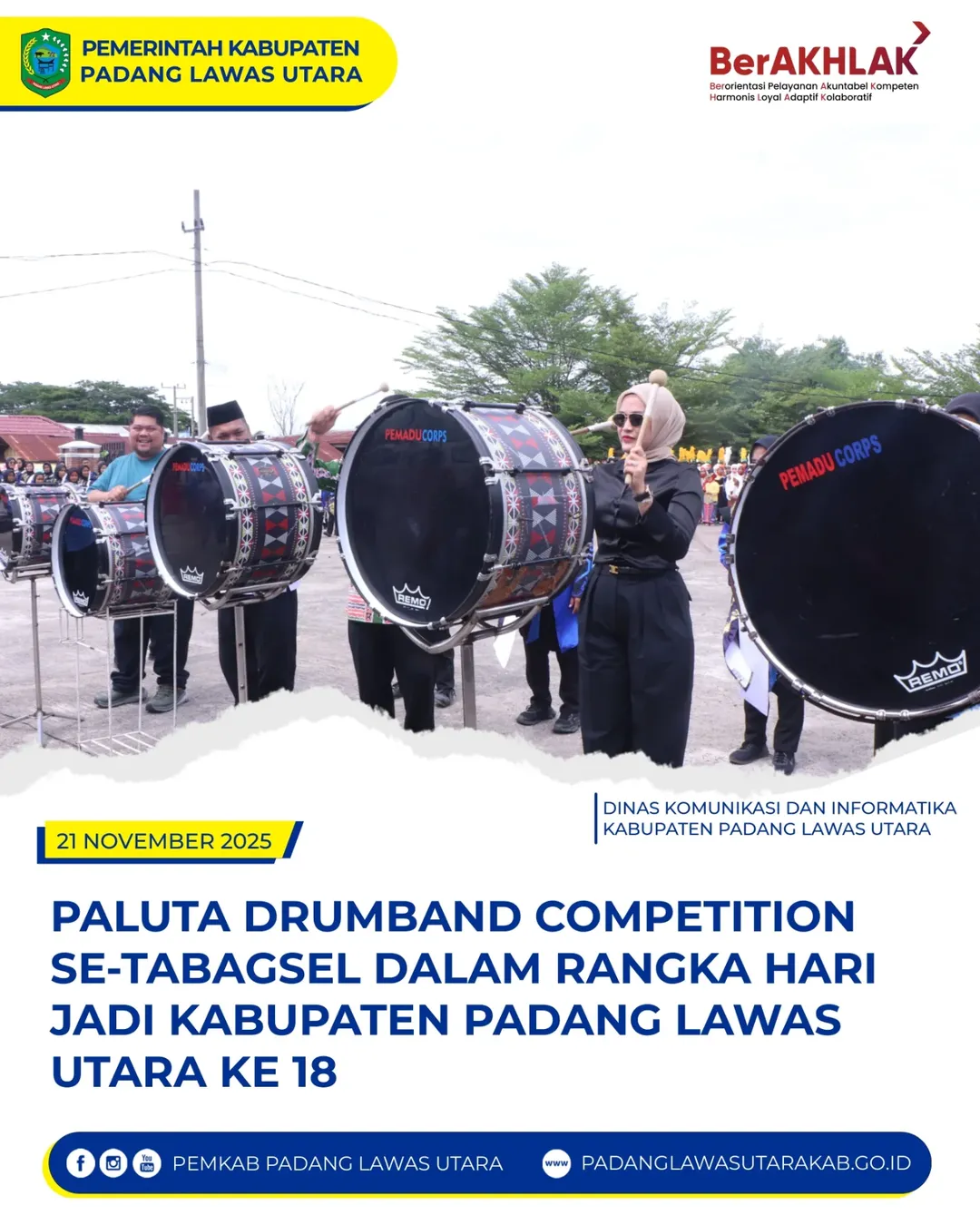 PALUTA DRUMBAND COMPETITION SE-TABAGSEL DALAM RANGKA HARI JADI PADANG LAWAS UTARA KE-18