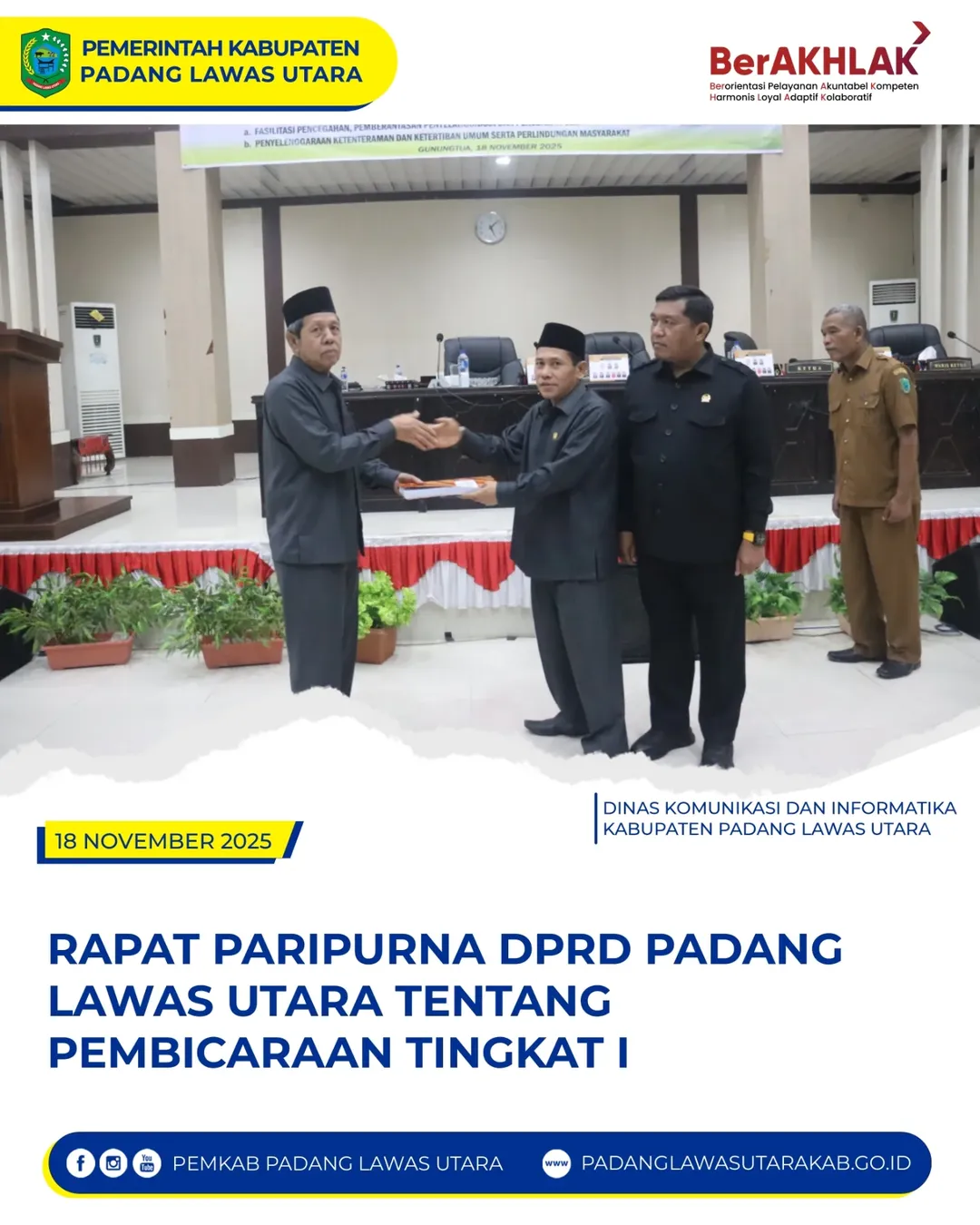 RAPAT PARIPURNA DPRD PADANG LAWAS UTARA 