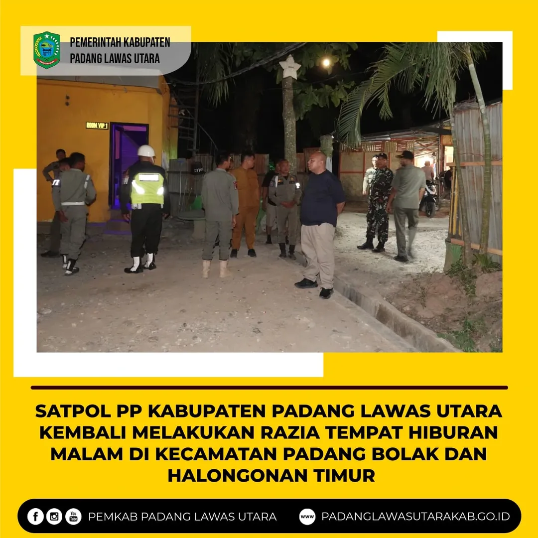 Razia dan Penertiban Tempat Hiburan Malam Tindak Lanjut Jihad Melawan Tempat Maksiat Di Kecamatan Padang Bolak dan Halongonan Timur