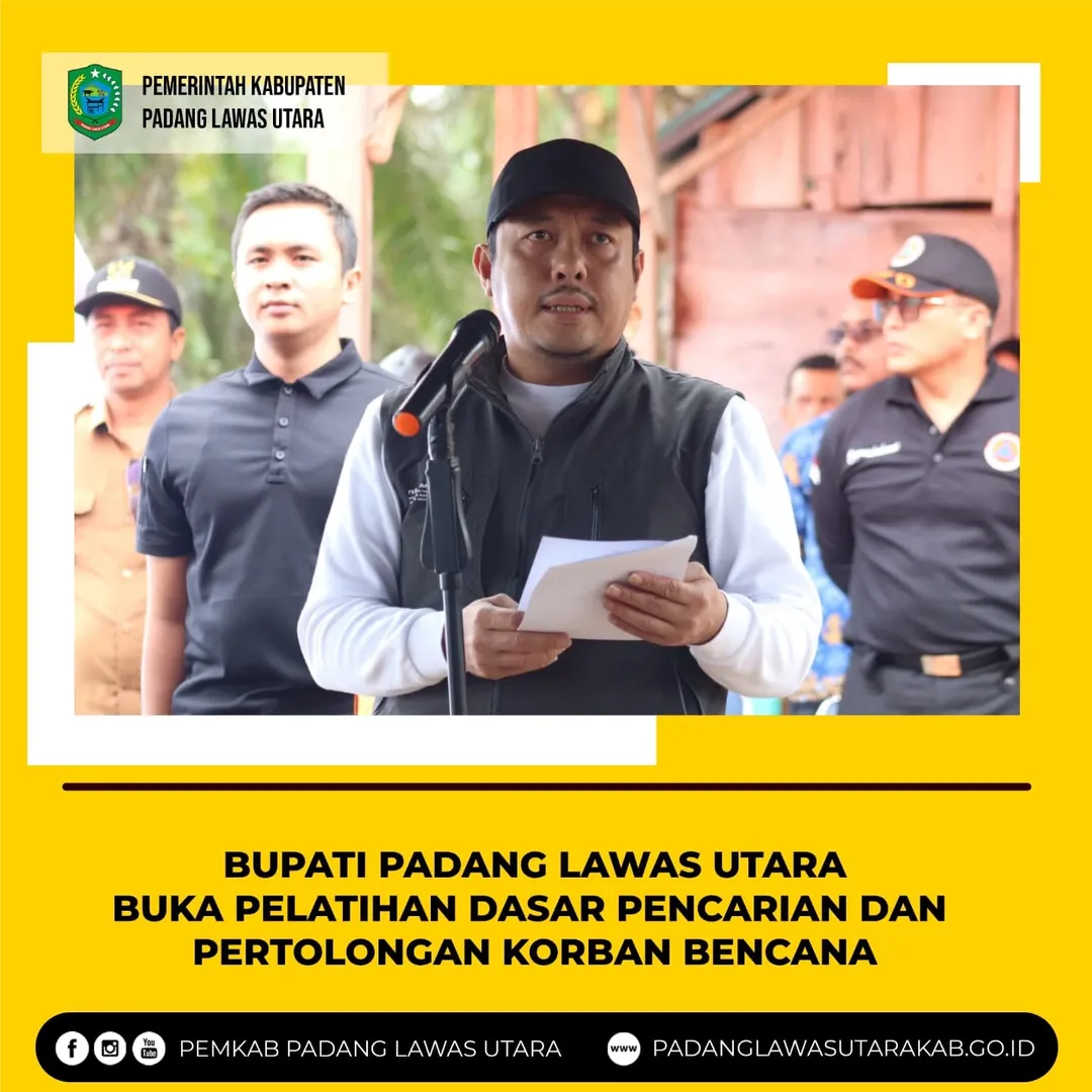 Pelatihan Dasar Pencarian dan Pertolongan Korban Bencana (SAR) Badan Penanggulangan Bencana Daerah (BPBD) Kabupaten Padang Lawas Utara bersama Pos SAR Mandailing Natal