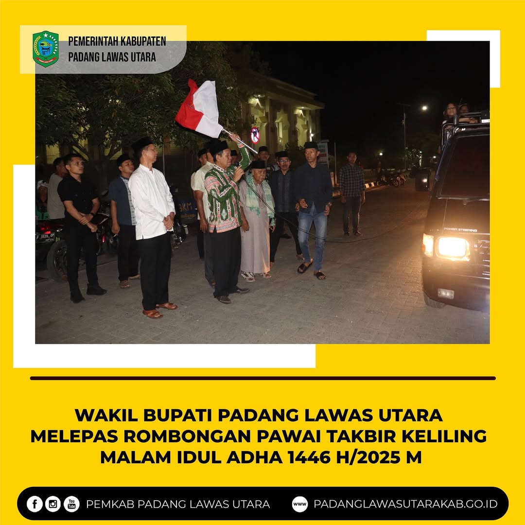 Wakil Bupati Melepas Rombongan Pawal Takbir Keliling Malam Idul Adha 1446 H