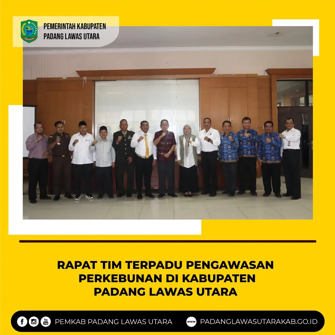 Rapat Tim Terpadu Pengawasan Perkebunan Kabupaten Padang Lawas Utara