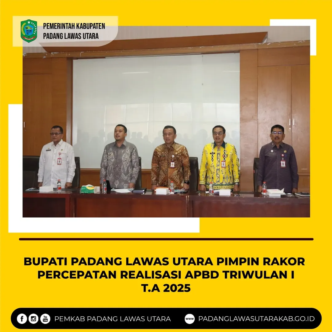  Rapat Koordinasi Percepatan Realisasi Anggaran Pendapatan dan Belanja Daerah (APBD) Triwulan I Tahun Anggaran 2025 