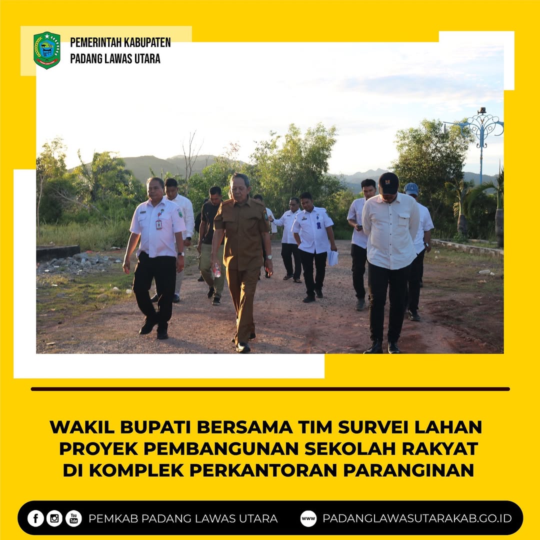 Wakil Bupati Padang Lawas Utara Survei Lahan Proyek Pembangunan Sekolah Rakyat