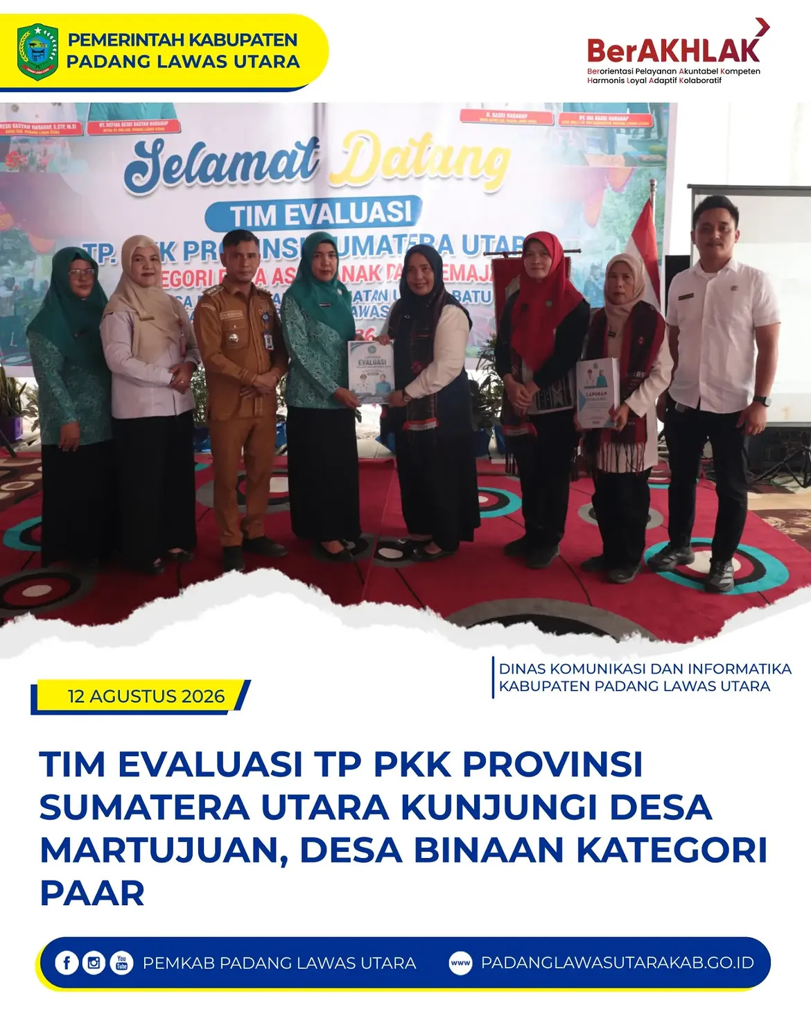 Evaluasi Desa Binaan PKK kategori Pola Asuh Anak dan Remaja (PAAR) di Desa Martujuan