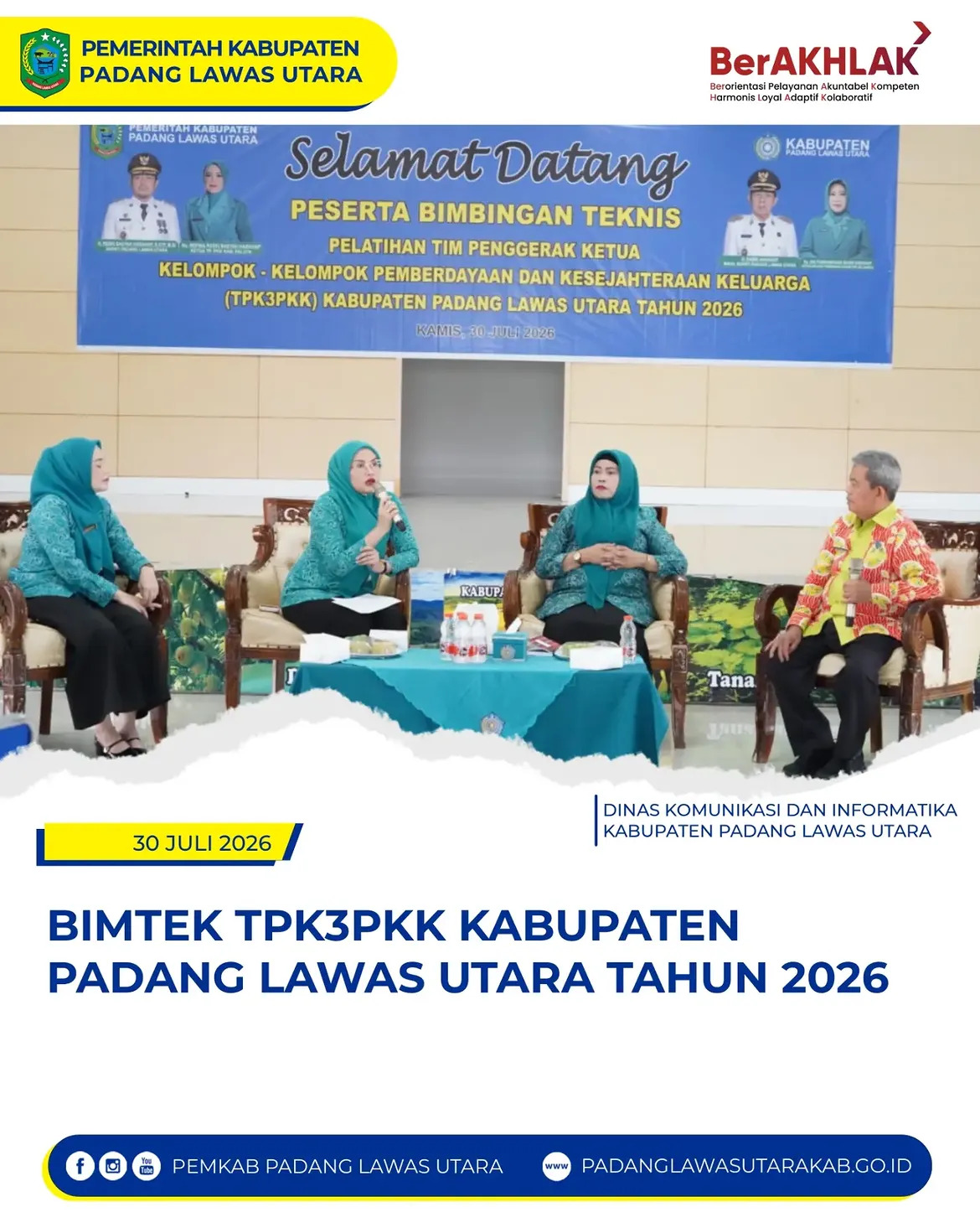 Bimbingan Teknis Pelatihan Tim Penggerak Kelompok-Kelompok Pemberdayaan dan Kesejahteraan Keluarga Kabupaten Padang Lawas Utara Tahun 2026