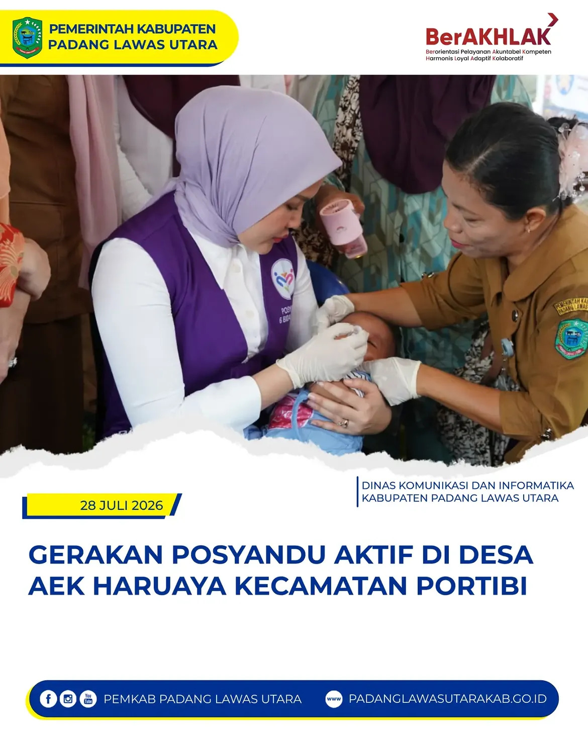 Gerakan Posyandu di Desa Aek Haruaya Kecamatan Portibi