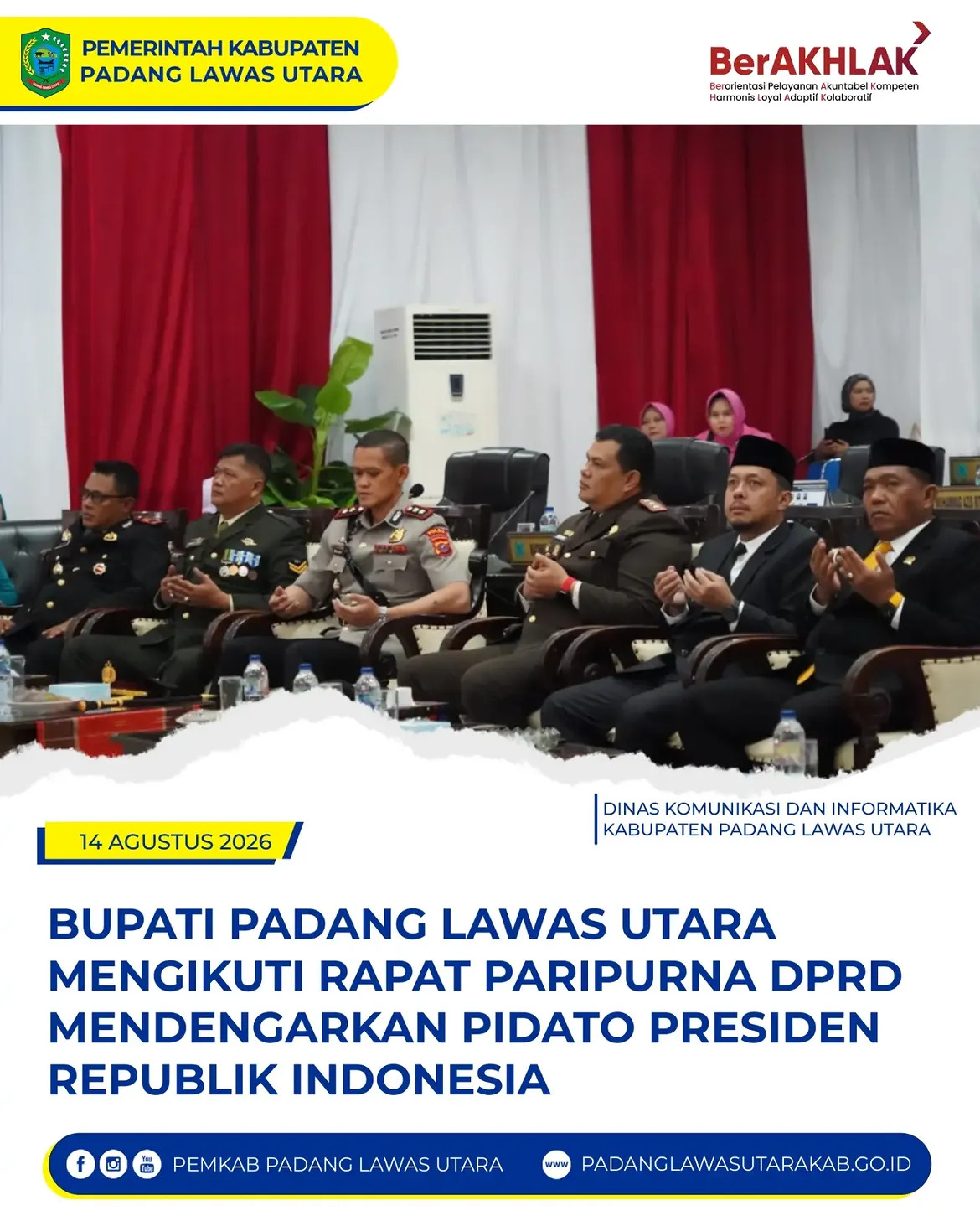 Rapat Paripurna  Mendengarkan Pidato Presiden Republik Indonesia