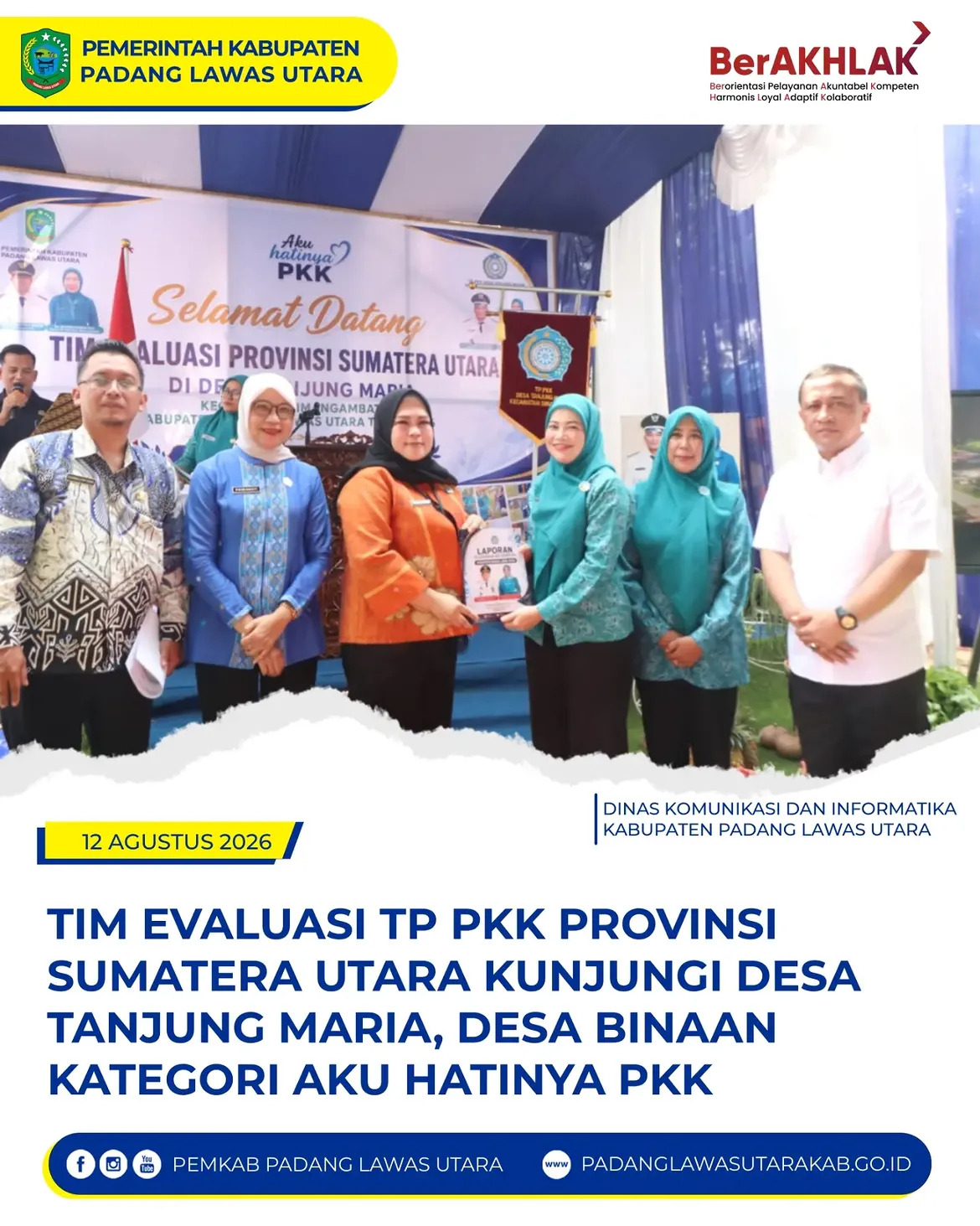 Evaluasi Desa Binaan PKK kategori Aku Hatinya PKK di Desa Tanjung Maria