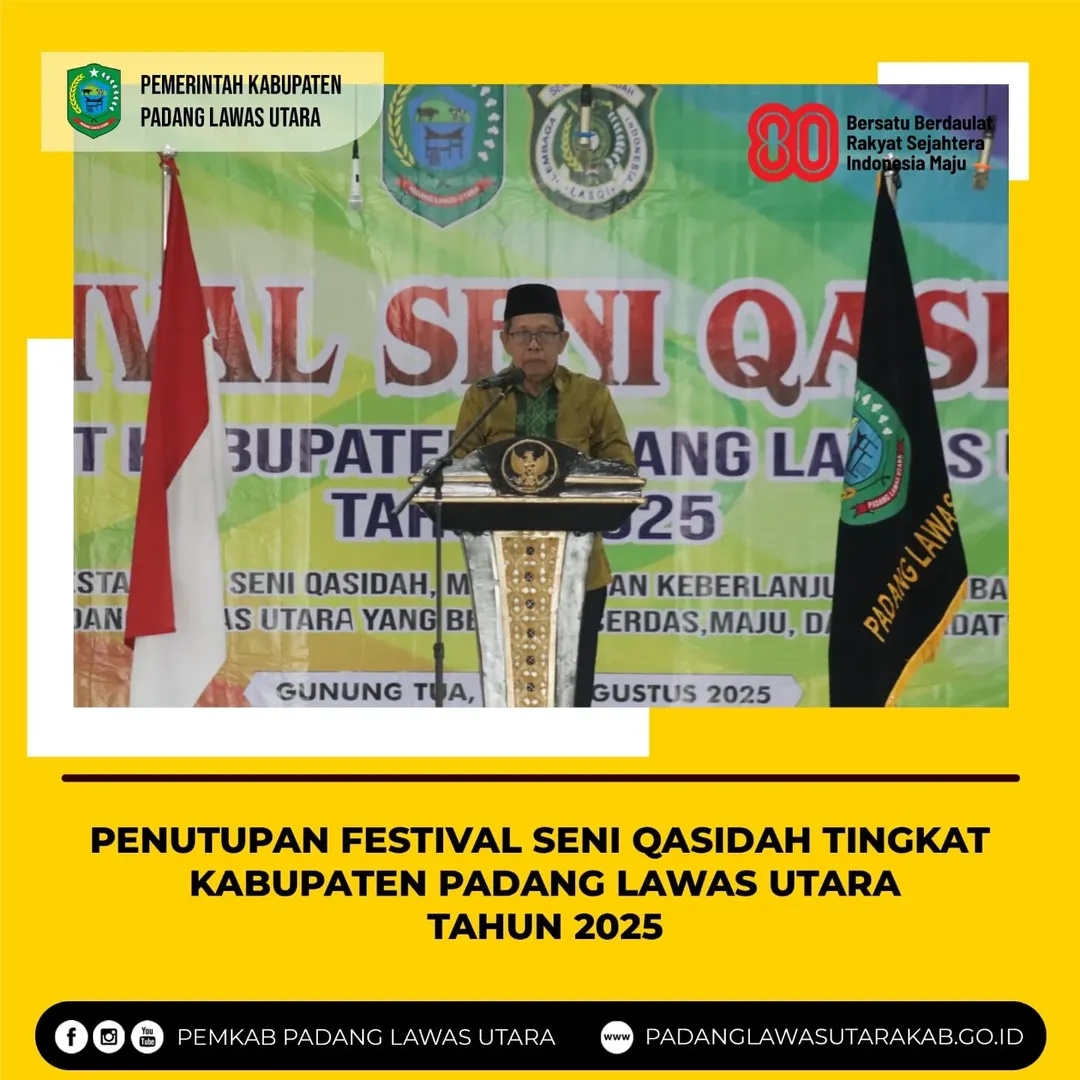 Penutupan Festival Seni Qasidah Tingkat Kabupaten Padang Lawas Utara Tahun 2025