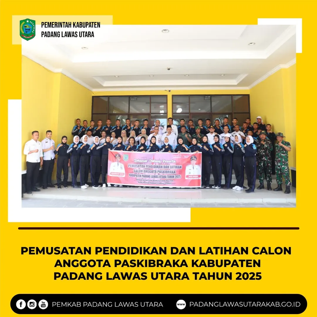 Pembukaan dan Pelatihan Calon Paskibraka Kabupaten Padang Lawas Utara Tahun 2025