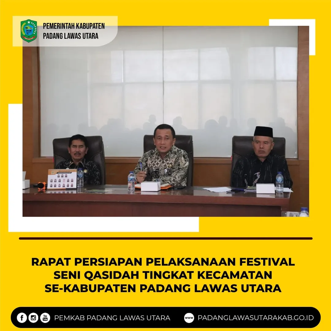 Rapat Persiapan Pelaksanaan Festival Seni Qasidah Tingkat Kecamatan se Kabupaten Padang Lawas Utara