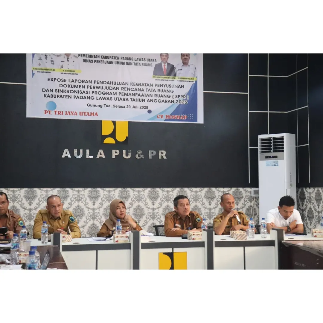 Expose Laporan Pendahuluan Kegiatan Penyusunan Dokumen Perwujudan Rencana Tata Ruang dan Sinkronisasi Program Pemanfaatan Ruang (SPPR) Kabupaten Padang Lawas Utara