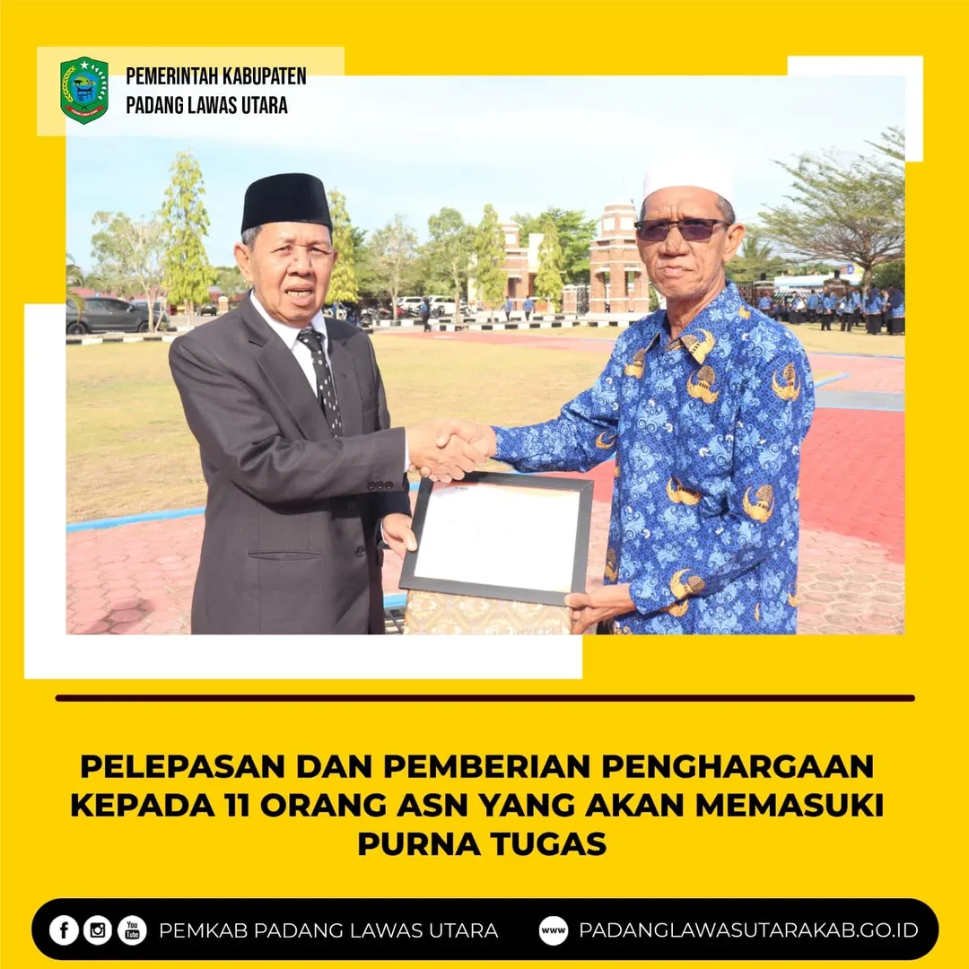 Pelepasan dan Pemberian Penghargaan Untuk PNS yang Memasuku Masa Pensiun Bulan Juli 2025