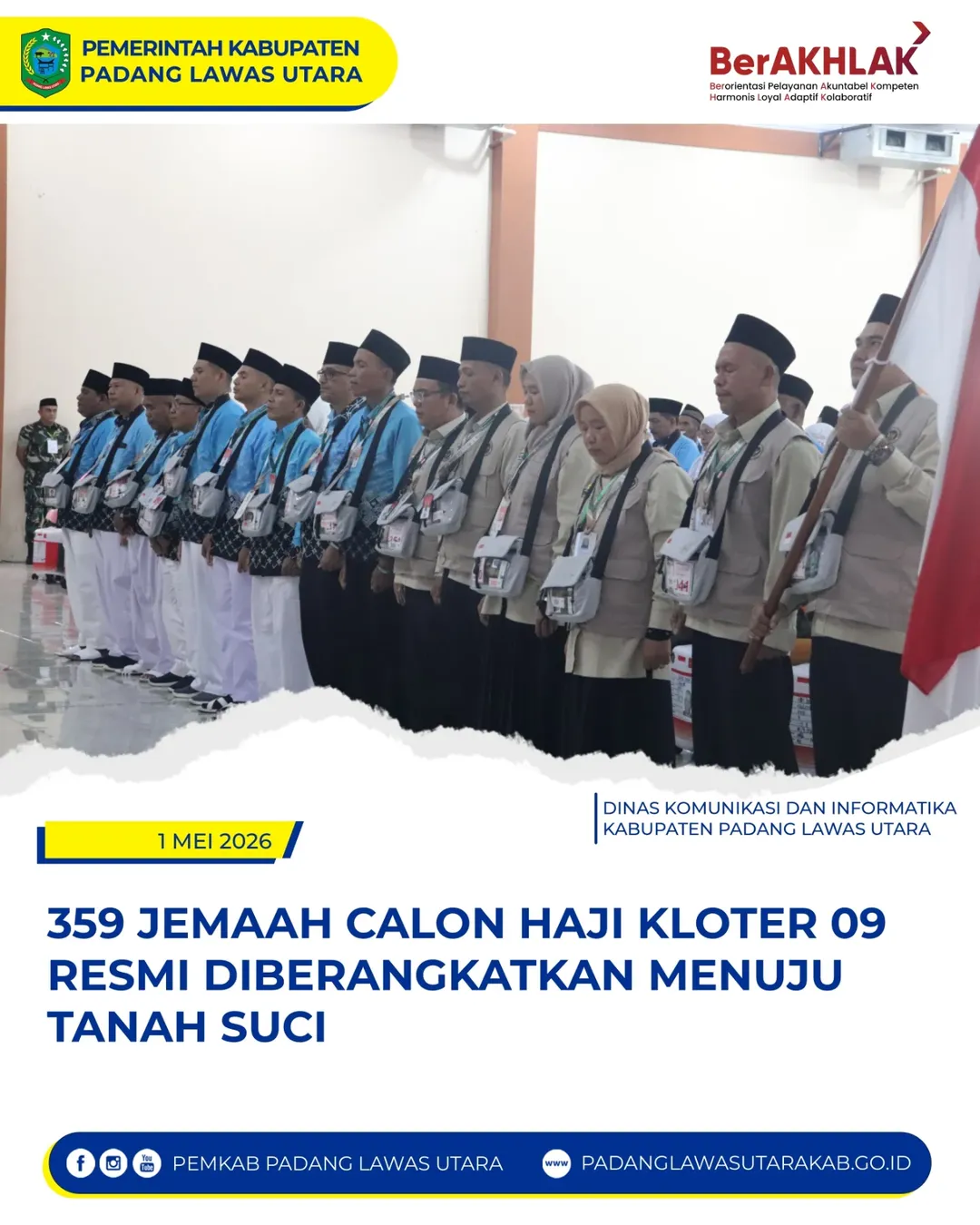 359 Calon Jemaah Haji Kloter 09 Resmi Diberangkatkan Ke Tanah Suci
